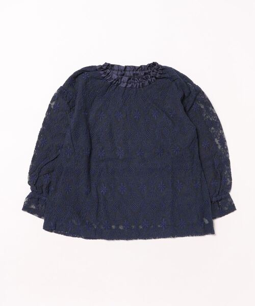 HAKKA KIDS - トップ ティーシャツ 「フォーマル相応う」チュールレースブラウス キッズ 小わっぱ服 うしろ帯 子ども服、シューズ-シャツ、ブラウス-ベビー、キッズ、マタニティ