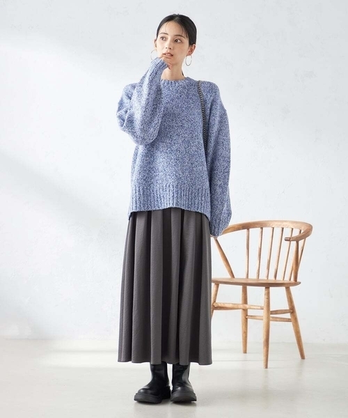 a.v.v（アー・ヴェ・ヴェ） ロング スカート 「洗濯機で洗える」落ち感