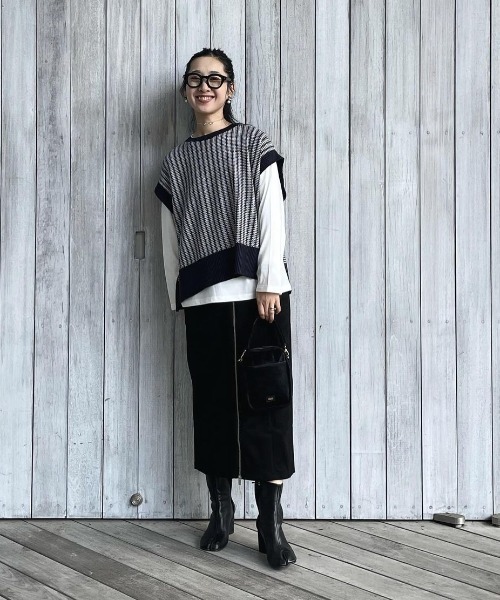 ikka（イッカ） ニット セーター 「ロンTセット」ニットベスト