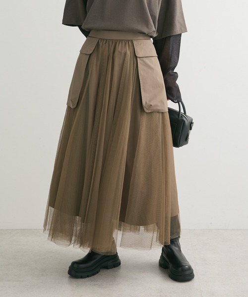 Green Parks（グリーンパークス） スカート ・furry rate チュール