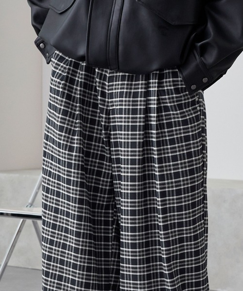 リベット ストレートワイド レザーパンツ M〜3XL マルチポケット パンツ ワイドストレートリベットダブルニーパンツストライプ