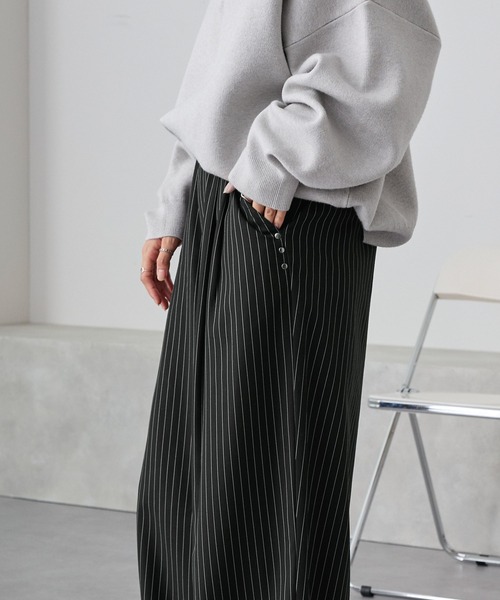 Y’s for men ワイドストレートタックスラックス ブラック Y's for men-ワイズフォーメン】GARMENT DYED KATSURAGI PANTS