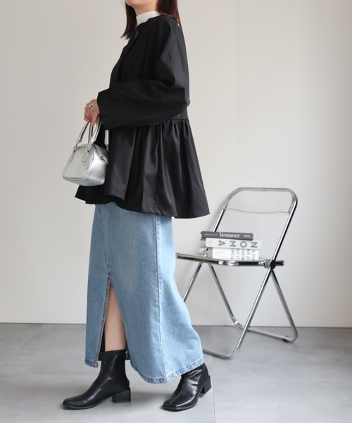 F/CE.ノーカラートレンチコート ノーカラートレンチコート