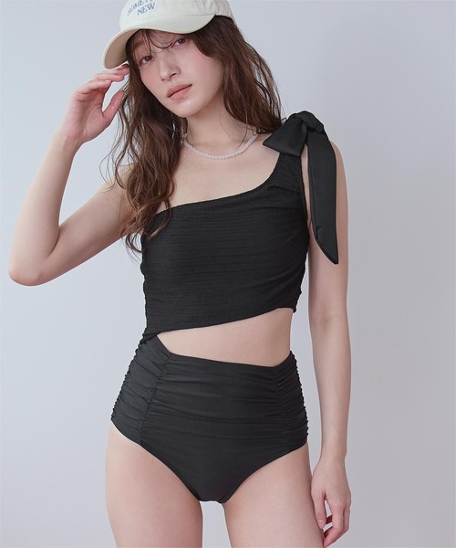 SEA DRESS（シードレス） 水着 ワンショルダーカットアウトワンピース
