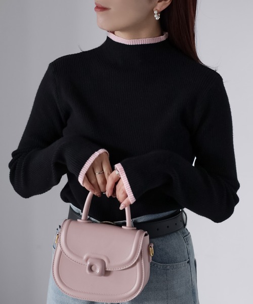 Riberry（リベリー） ニット セーター バイカラー配色リブニット