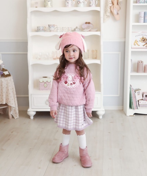 coeur a トレーナー ハートキルトトレーナー キッズ 子供服 女の子