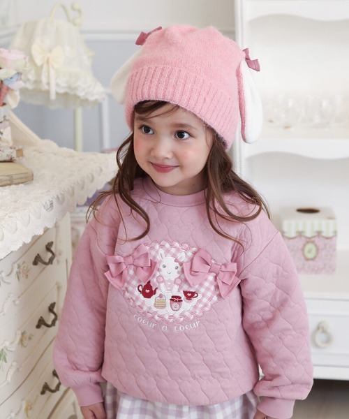 coeur a トレーナー ハートキルトトレーナー キッズ 子供服 女の子