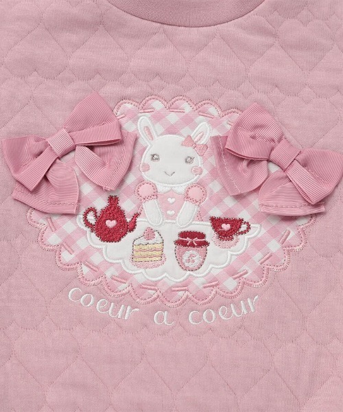 coeur a トレーナー ハートキルトトレーナー キッズ 子供服 女の子