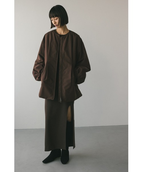 Style MIXER スリットストレートスカート STYLEMIXER スカート フロントスリットタックスカート