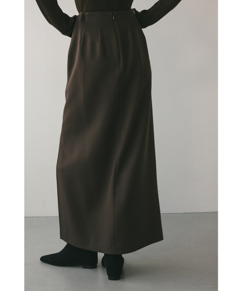 Style MIXER スリットストレートスカート STYLEMIXER スカート フロントスリットタックスカート