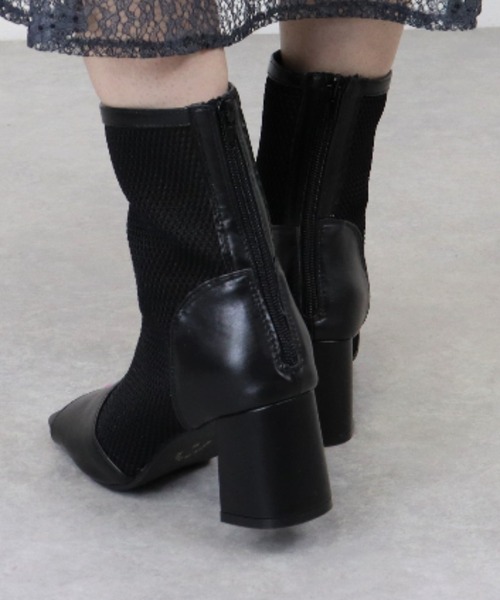 「LOVEHUNTER」 オープントゥブーツ M アイボリー レディース_画像5