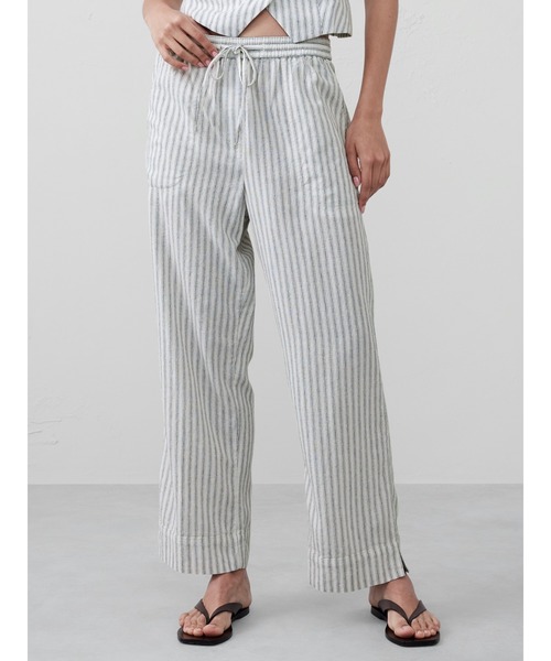 BANANA REPUBLIC パンツ FACTORY STORE リネンブレンドプルオン