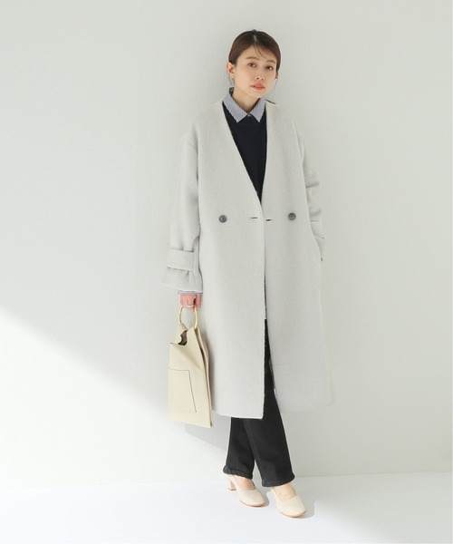 ★NY様用★スピックアンドスパン ボリュームスリーブノーカラーコート Spick & Span（スピックアンドスパン）の「ボリュームスリーブノー