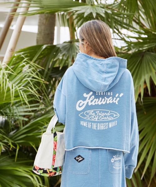 パーカー 「Kahiko」SURF＆Palms ベイカーフーディー レディース Kahiko パーカー 「Kahiko」SURF＆Palms ベイカーフーディー