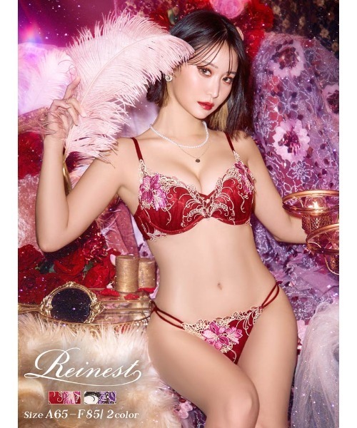 専用❤️ロイヤルポイントフラワー❤️上下セット❤️本気の勝負下着❤️人気カラー❤️ ブラジャー ショーツセット ロイヤル サテン ローズ 育乳 脇高