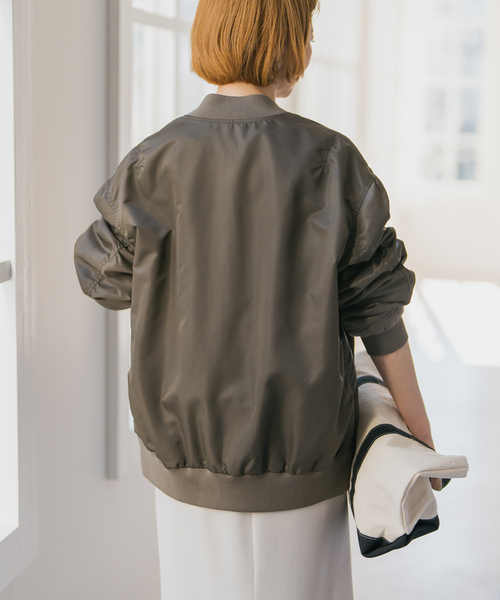 【Spick&Span】リバーシブル MA-1 ブルゾン Spick＆Span ma1 ma-1 ナイロンジップブルゾン レディース