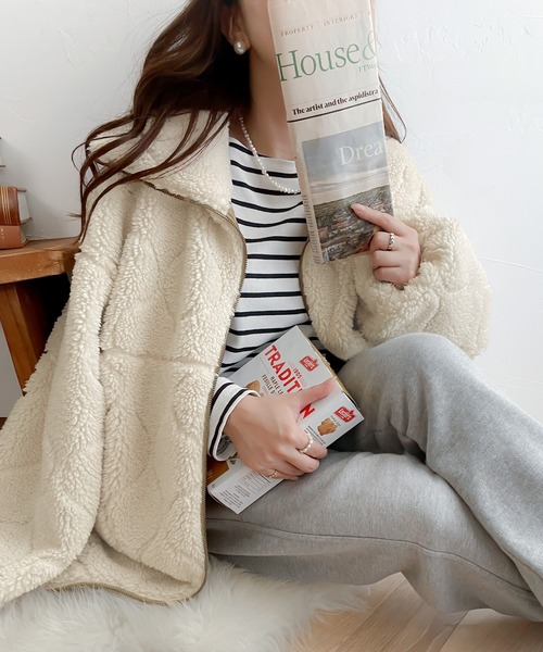 「classicalelf」 ブルゾン LARGE アイボリー レディース_画像2