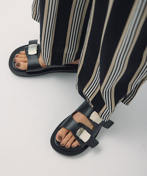 CAMINANDO ファー サンダル シルバー金具 39 25.0 CAMINANDO（カミナンド）のサンダル通販｜BEAMS