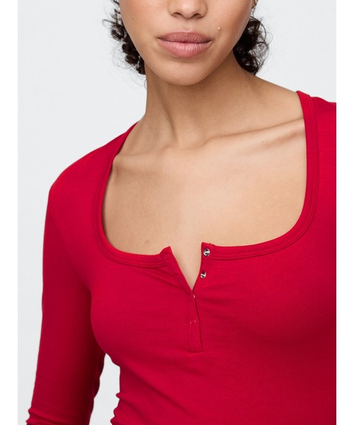 tシャツ ローズレーサーメッシュヘンリーTシャツ レディース LAYERED HENRY NECK T / レイヤードヘンリーネックTシャツ（T