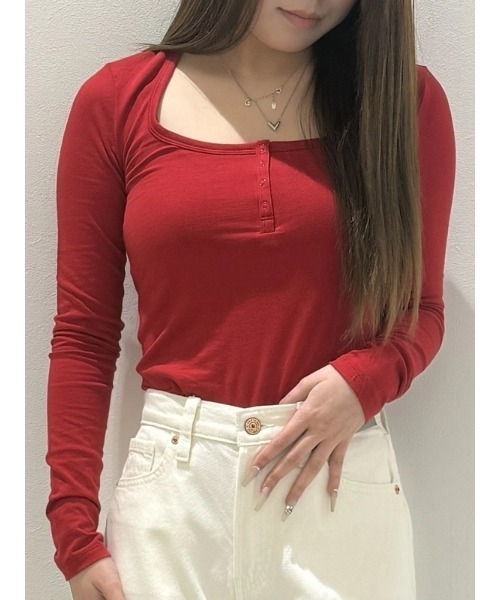 GAP tシャツ クローズニット ジャージー ヘンリーTシャツ