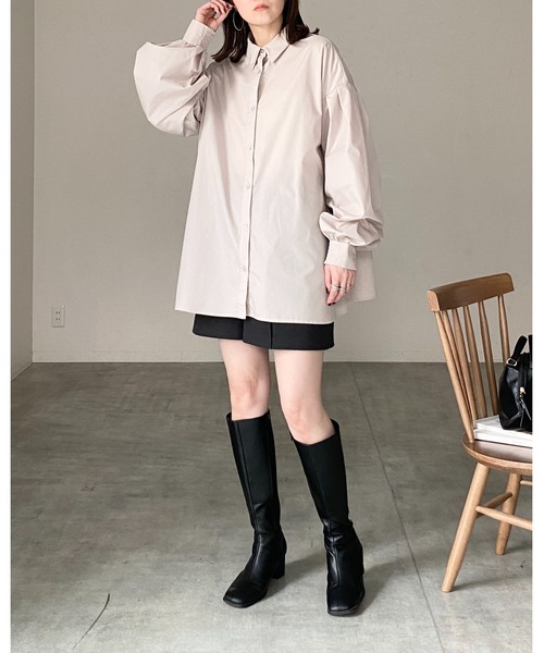 つぼみ裾プリーツプレストップス 長袖 襟付き カットソー トップス プリーツ 可愛い ボリューム裾 バルーン ブラウス シャツ 大人 エレガント 上品 高級感 楽天市場】つぼみ裾プリーツプレストップス 長袖 襟付き