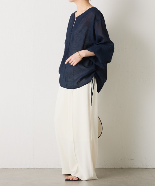COLLAGE 女性長袖シャツブラウス COLLAGE GALLARDAGALANTE ブラウス シャツ ジップドロストシアー