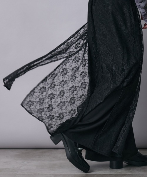 Ellno Loset（エルノロゼット） パンツ レースレイヤードパンツ メンズ