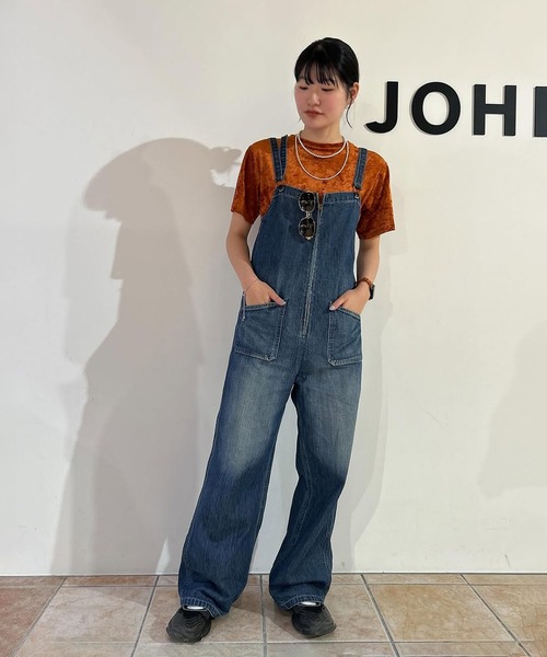 Johnbull サロペット オーバーオール デニムチューブサロペット