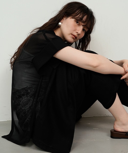 ジャケット テーラードジャケット Light mesh sheer French