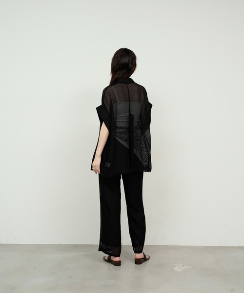 ジャケット テーラードジャケット Light mesh sheer French