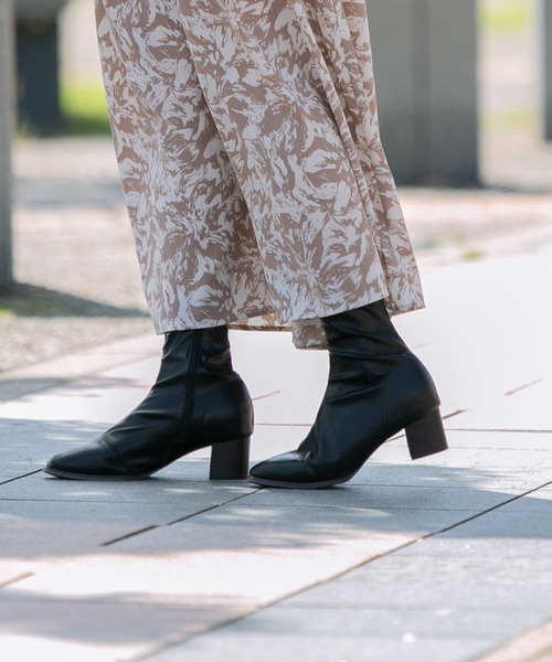 「menue」 ショートブーツ 3L ブラック レディース_画像5