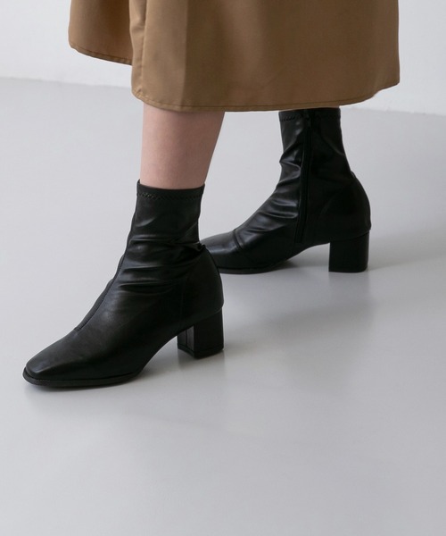 「menue」 ショートブーツ 3L ブラック レディース_画像8