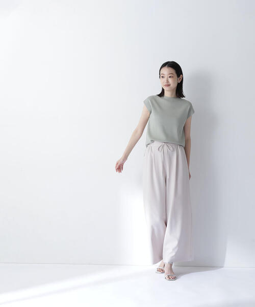 NATURAL BEAUTY BASIC ハイネック編み込みニットセーター M NATURAL BEAUTY BASIC ハイネック編み込みニットセーター M