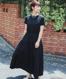 B：MING by BEAMS ワンピース カット × 布帛 ワンピース（S〜M
