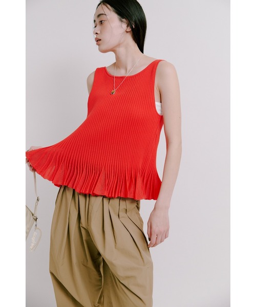 ベスト ジレ 2WAYシアーストライプペプラムトップス レディース ベスト ジレ 2WAYサスペンダートップス レディース : ZOZOTOWN
