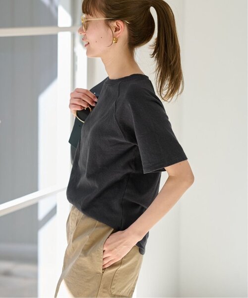 FRAMeWORK★フレームワーク★スラブ天竺ラグランTEE★ブラックD FRAMeWORK tシャツ 「追加」スラブ天竺ラグランTEE レディース