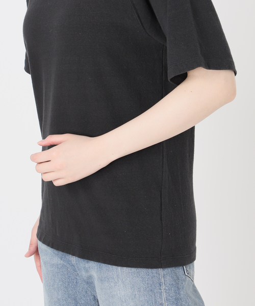 【FRAMeWORK】スラブ天竺ラグランTEE ブラック フリー ≪追加≫スラブ天竺ラグランTEE（Tシャツ／カットソー