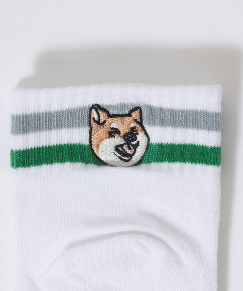 AIMÉ LEON DORE 刺繍ワンポイント ラインソックス 3足セット Amazon | [スクログ] スクールソックス ワンポイント