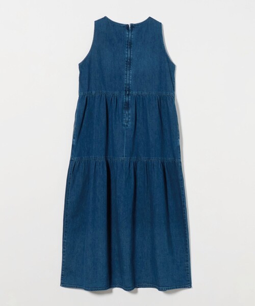 UNITED ARROWS ワンピース デニム ティアード ノースリーブ