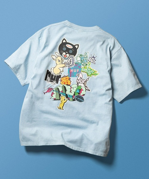 PAF ♥ CORPORATION TEE /追跡付 HUF tシャツ STICKER TEE / Tシャツ 半袖 メンズ レディース