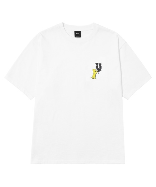 HUF ホワイト Tシャツ 新品タグ付き Lサイズ HUF tシャツ STICKER TEE / Tシャツ 半袖 メンズ レディース