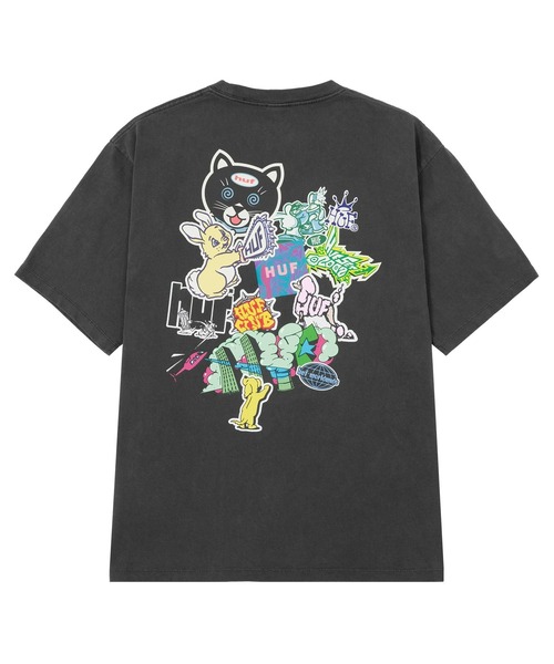 PAF ♥ CORPORATION TEE /追跡付 HUF tシャツ STICKER TEE / Tシャツ 半袖 メンズ レディース