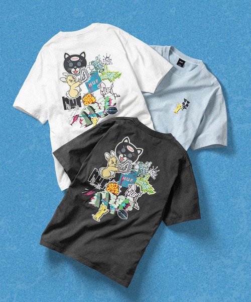 PAF ♥ CORPORATION TEE /追跡付 HUF tシャツ STICKER TEE / Tシャツ 半袖 メンズ レディース