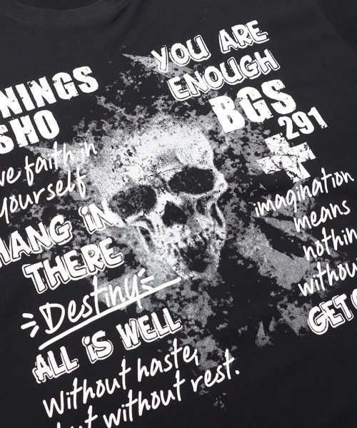 burnings sho y2k スカル カットソー tシャツ burnings sho y2k スカル