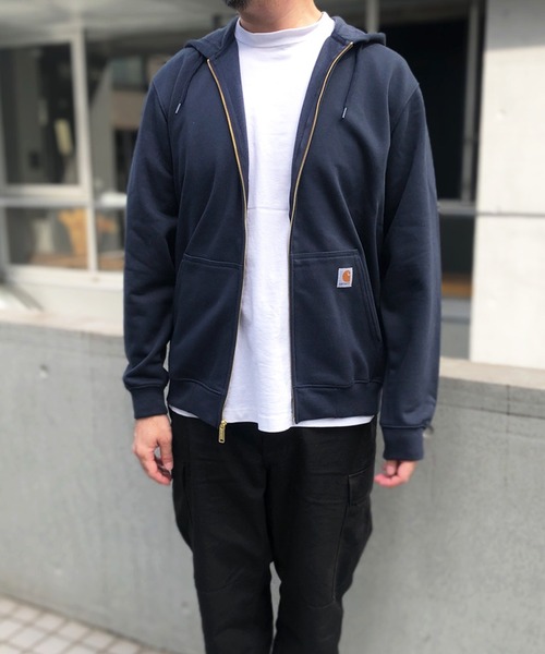 Carhartt 「Carhartt」 ジップアップパーカー S ネイビー メンズ