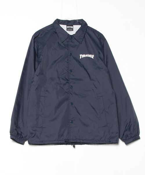 THRASHER スラッシャー　ネイビー コーチジャケット　L 美品 THRASHER 「THRASHER」 コーチジャケット M ネイビー メンズ