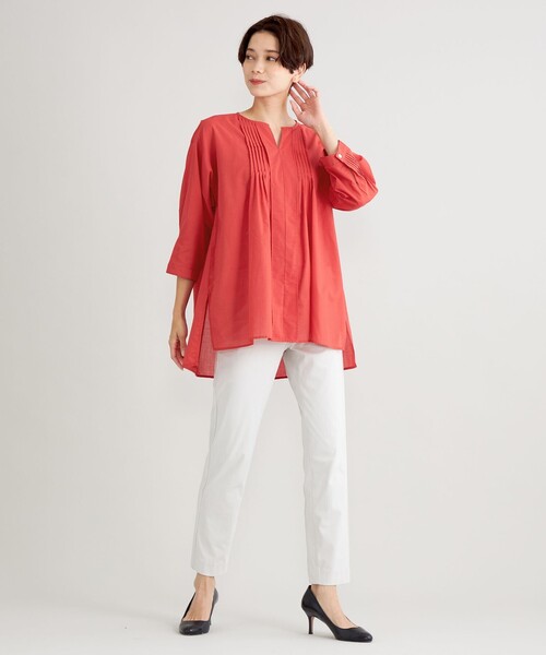 「EVEX by KRIZIA」 7分袖ブラウス 40 チャコールグレー レディース EVEX by KRIZIA 「EVEX KRIZIA」 7分袖ブラウス 40