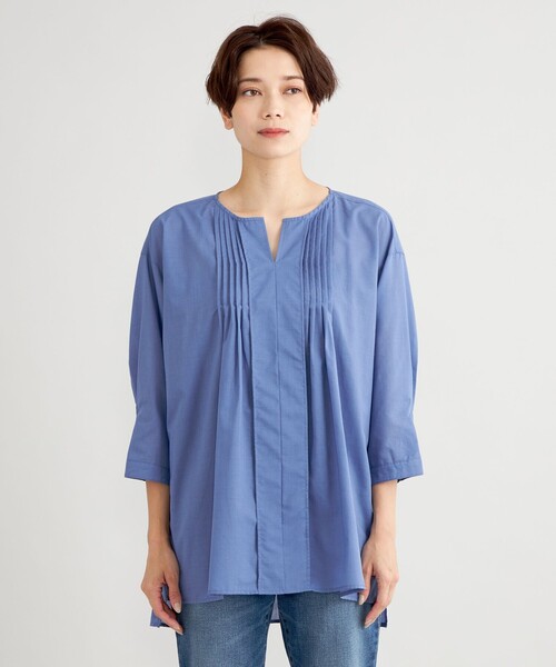 「EVEX by KRIZIA」 7分袖ブラウス 40 チャコールグレー レディース EVEX by KRIZIA 「EVEX KRIZIA」 7分袖ブラウス 40