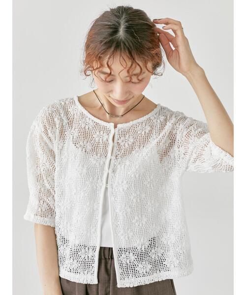 the virgins フラワーメッシュトップス MALVA HANDMADE CROCHET TOP | CULT MIA | Andreeva