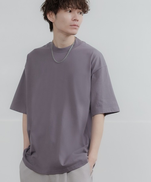 【未開封】MONOCHROME 半袖モックネックシャツ Hanes｜コットン 天竺 モックネック Tシャツ hm1-x203-tr - Piu di